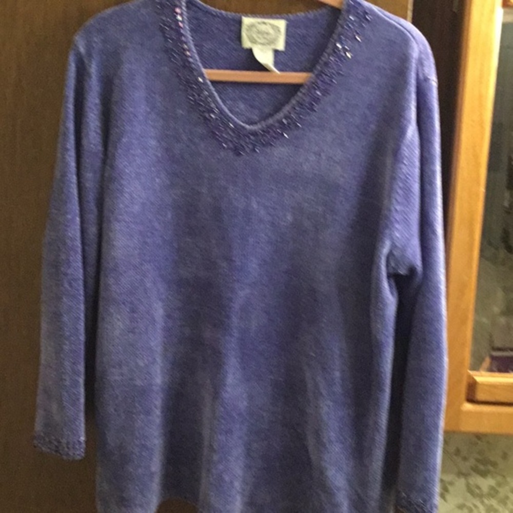 Excellent condition purple v neck sweater 1 X
